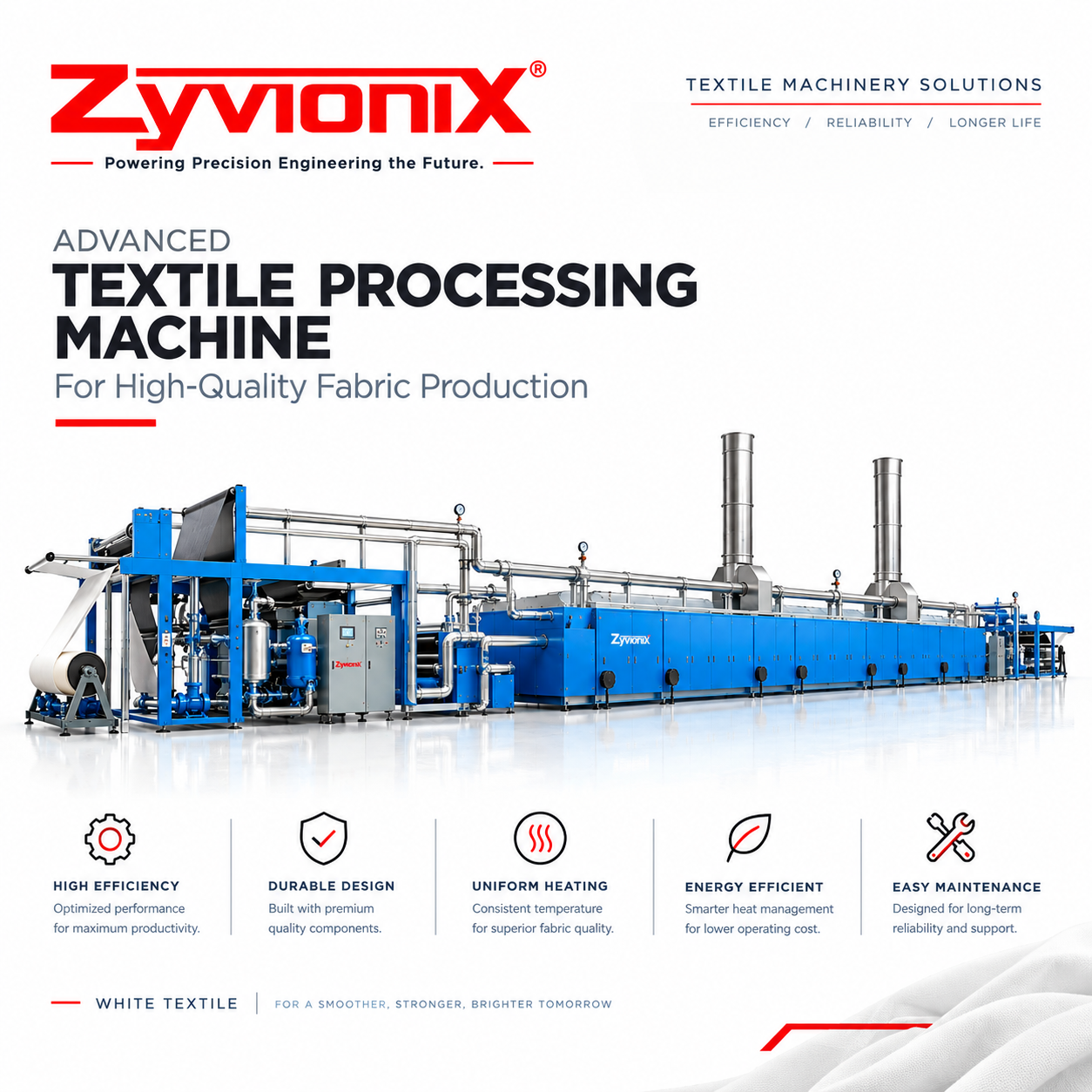 Zyvionix advanced textile processing machine